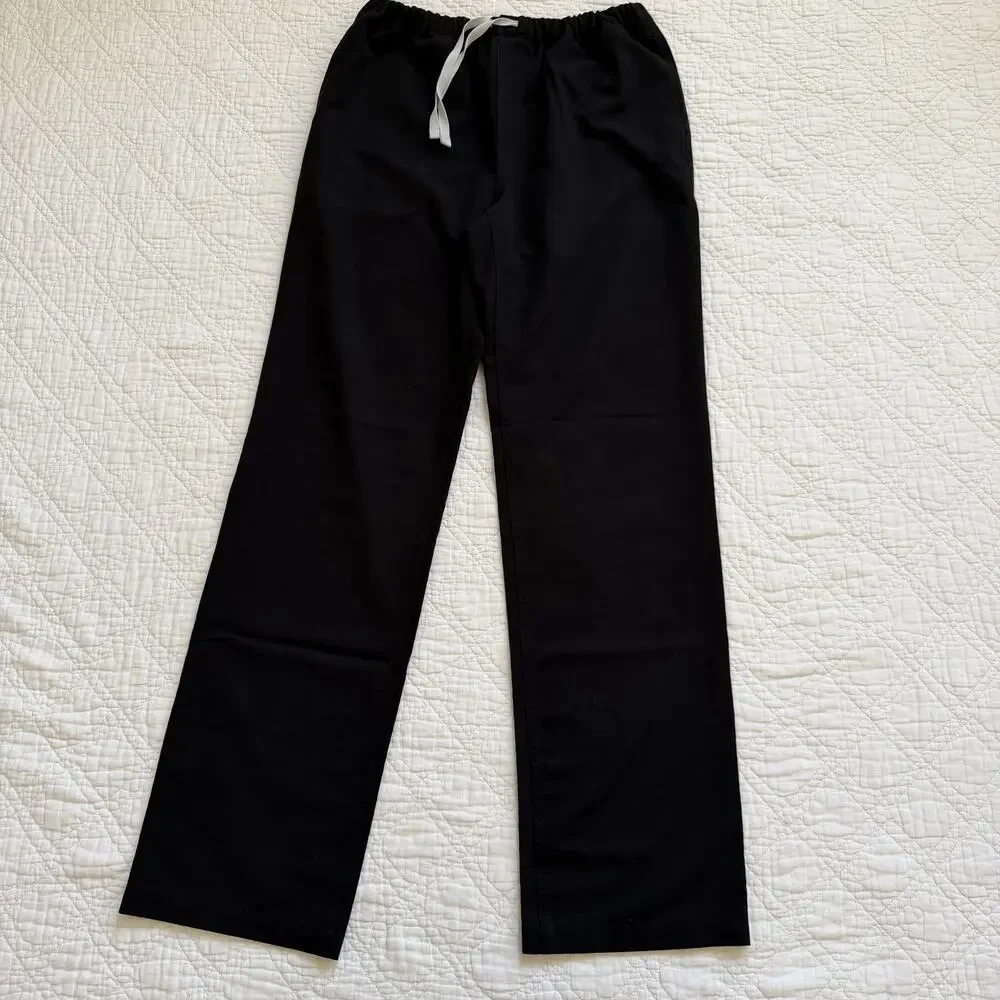 FIGS Pisco Basic Straight Leg Scrub Pants Black Size M/T Medium Tall